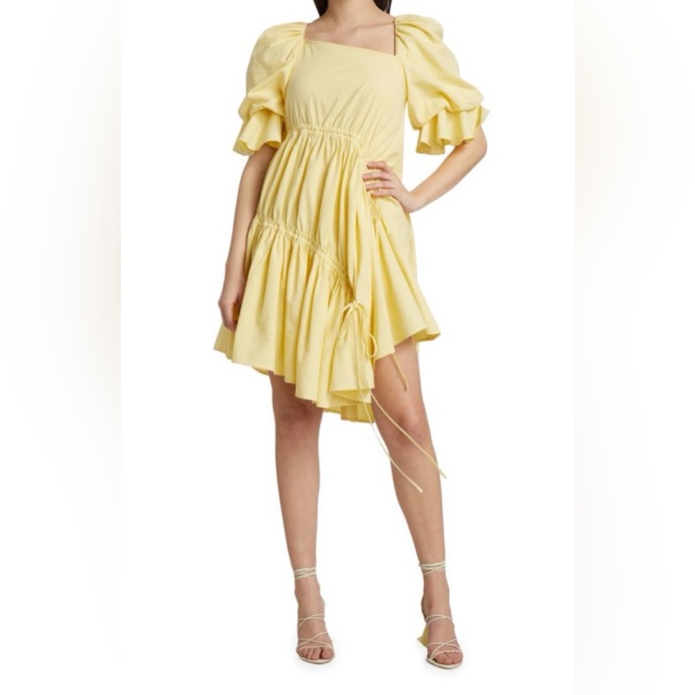 Moon River Asymmetric‎ Ruched Flutter Dress Size XS